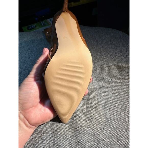 Steve Madden ‘Vava’ Thigh High Stiletto Boots Brown Patent Faux Leather Size 7.5 - Picture 5 of 10